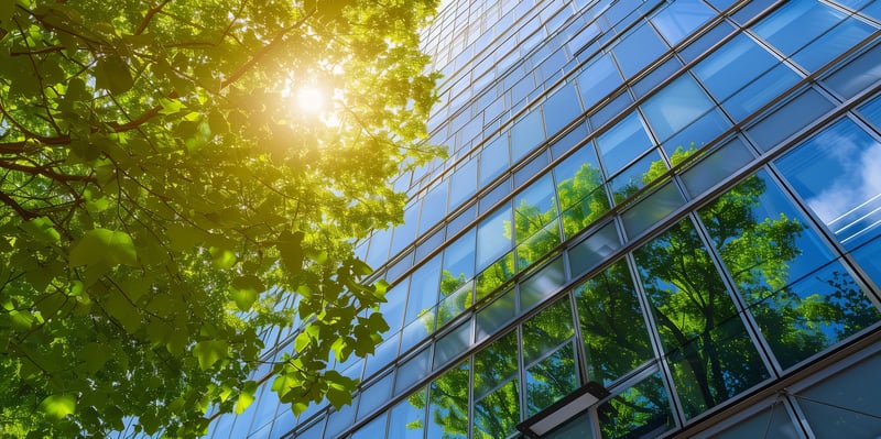 Skyscraper with Trees